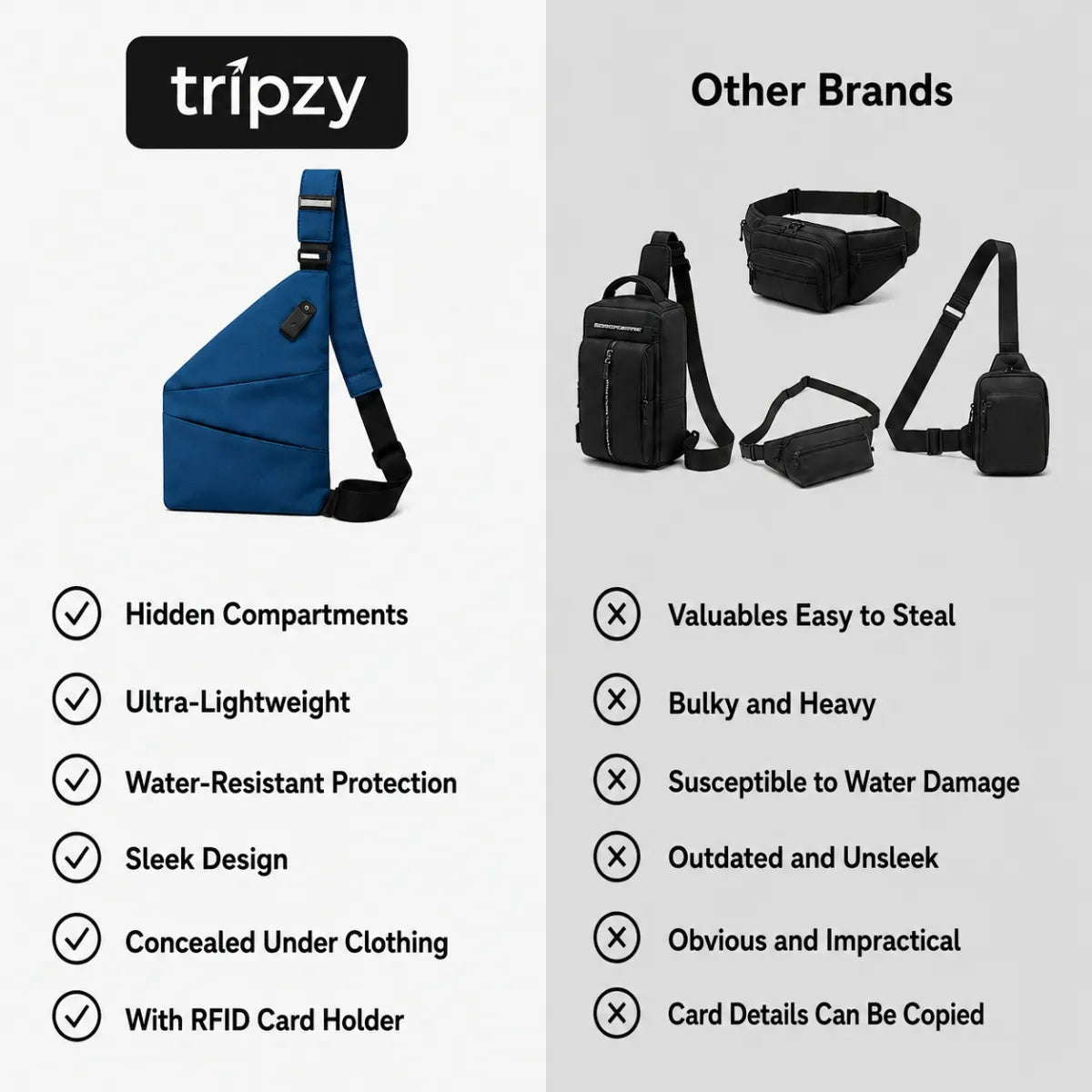 Anti-Theft Crossbody Bag