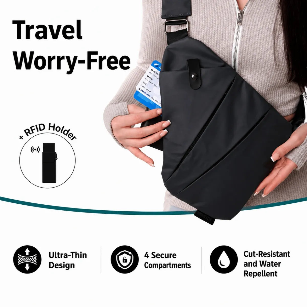 Anti-Theft Crossbody Bag